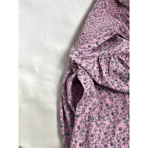 Adyson Parker Ditsy Floral Pink Wide Leg Jumpsuit Lagenlook Barbiecore sz M Cute - Picture 7 of 12